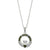 Claddagh Sterling Silver Pendant with Connemara Green Marble with 18" Silver Chain