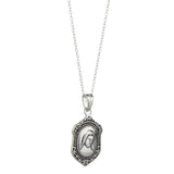 'Our Lady' Sterling Silver Connemara Marble Medal Pendant