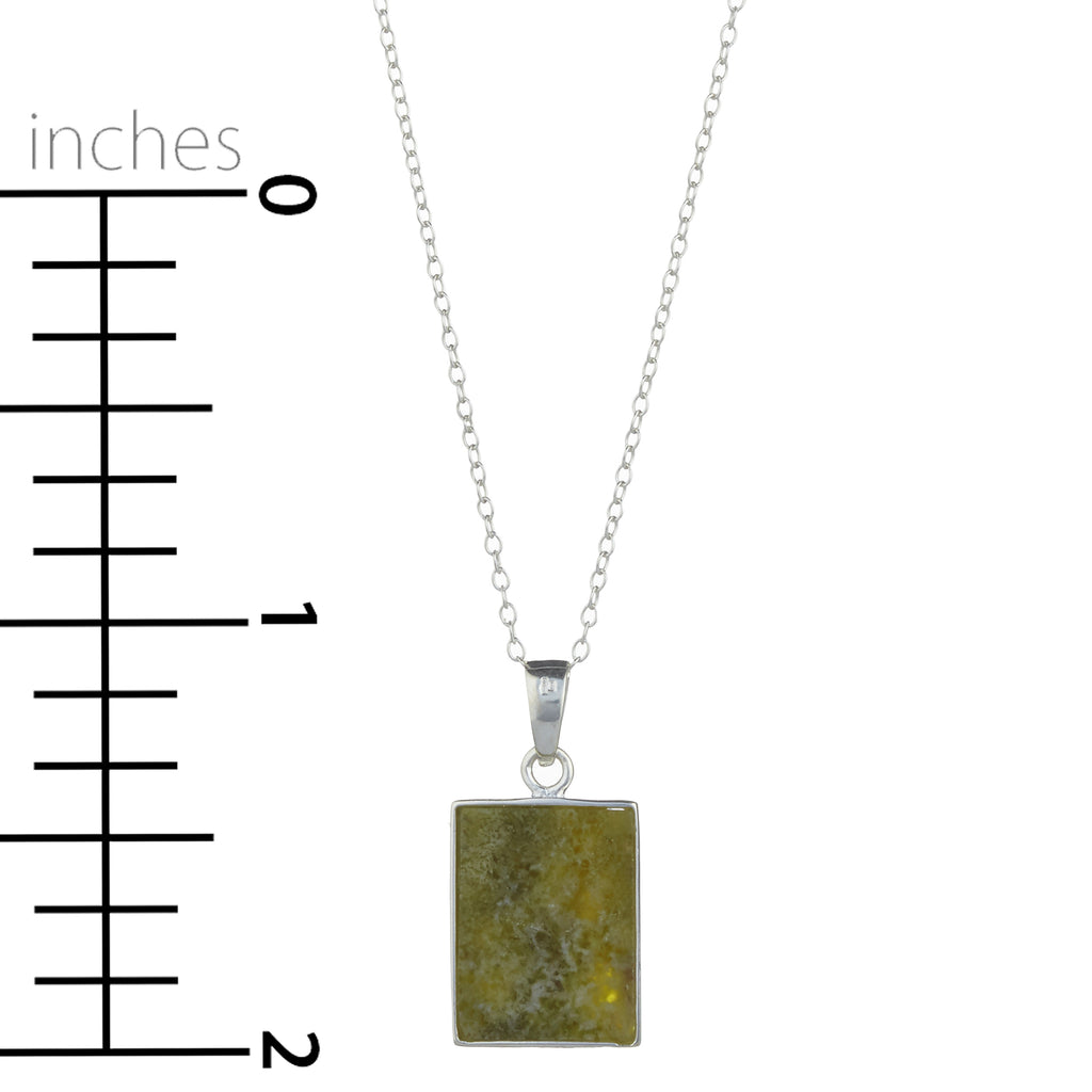 Pendant Fairy Tree silver silhouette with Connemara Marble background