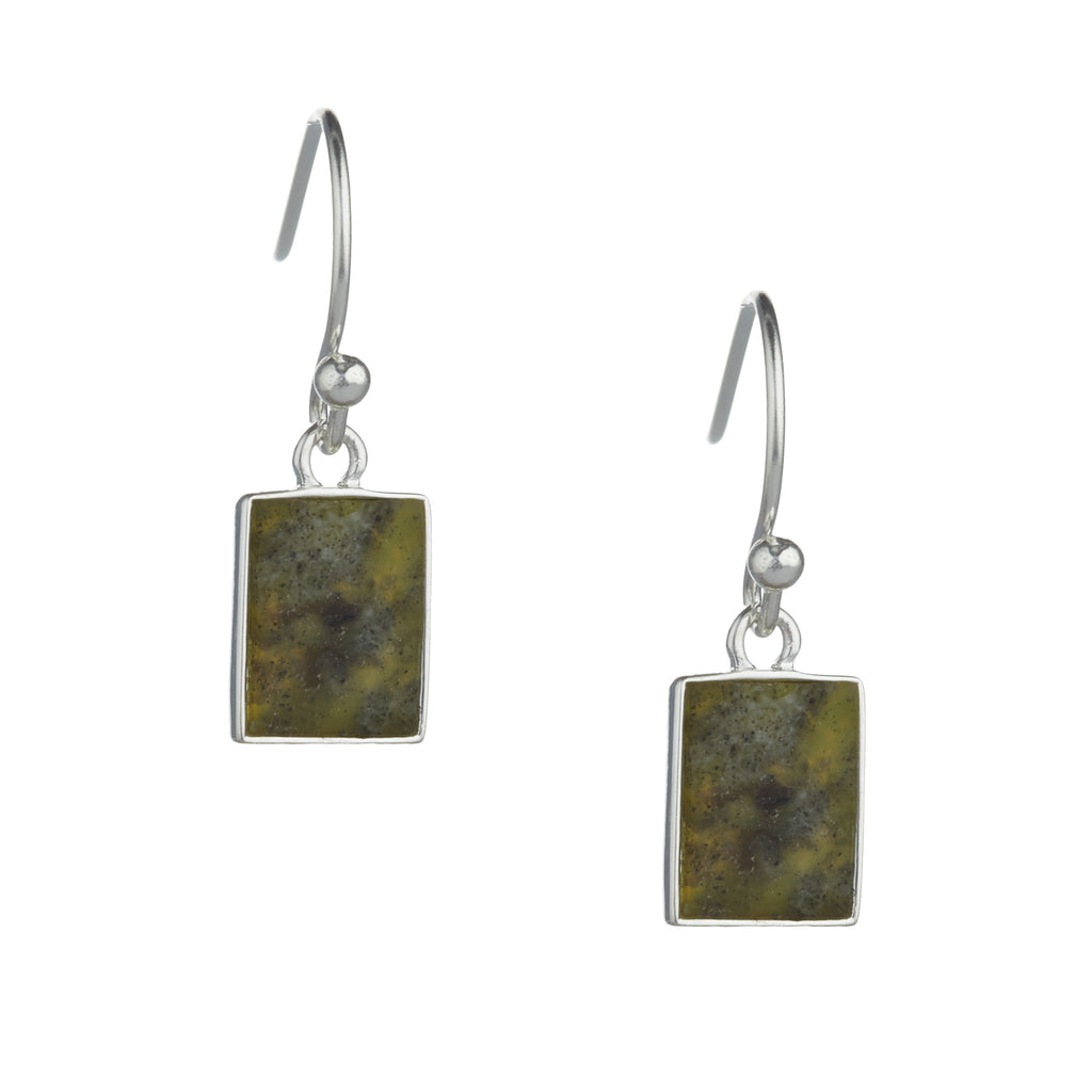 Fairy Tree Earrings Silver Connemara marble