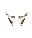 Harp Earrings Silver Connemara Marble