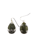Claddagh Sterling Silver Connemara Marble Earrings