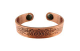 Celtic Copper Bangle with rotating Connemara Marble beads