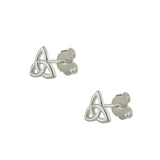 Trinity Knot Earrings Tiny Studs Sterling Silver