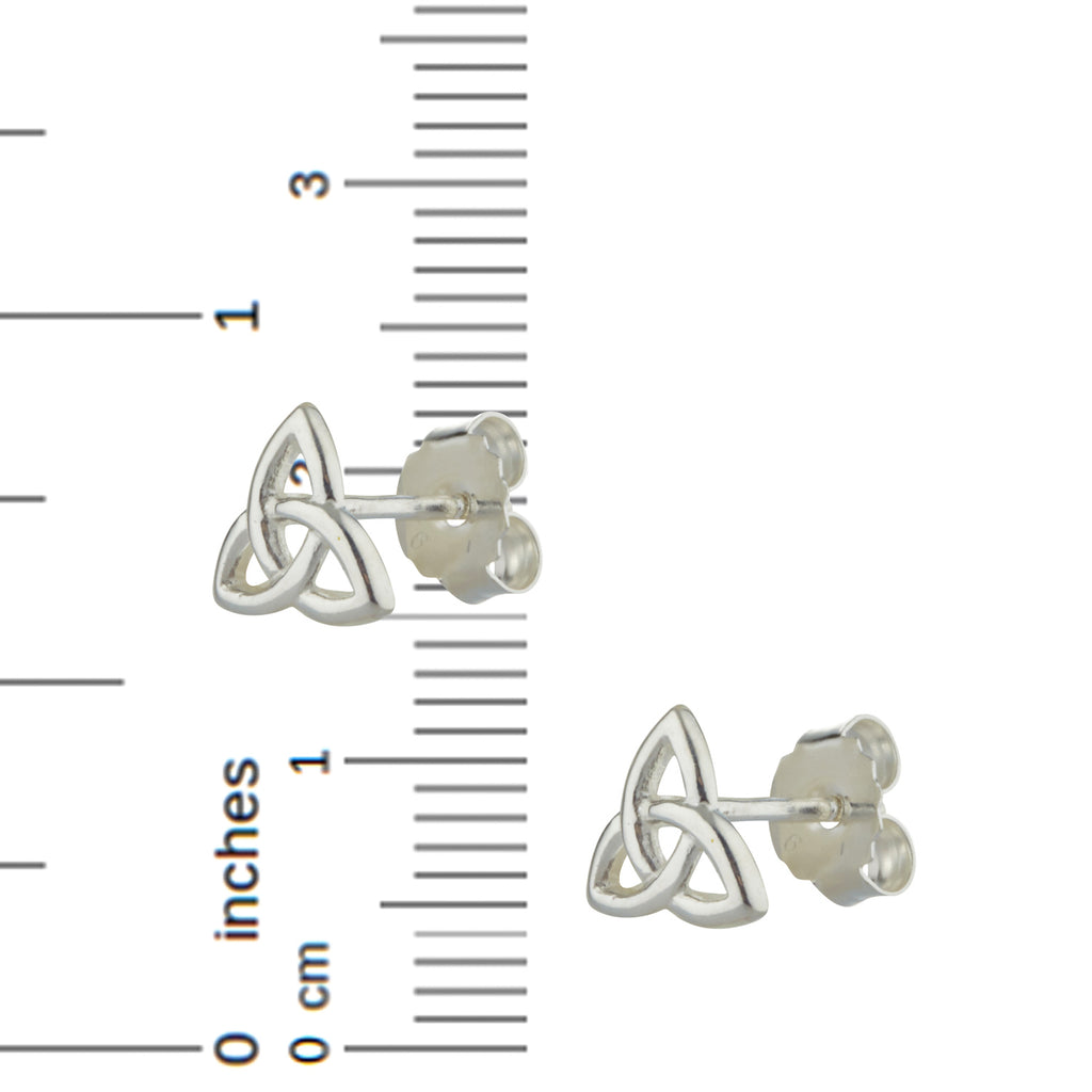 Trinity Knot Earrings Tiny Studs Sterling Silver