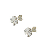 Shamrock Stud Earrings In Sterling Silver For Women