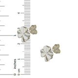Shamrock Stud Earrings In Sterling Silver For Women