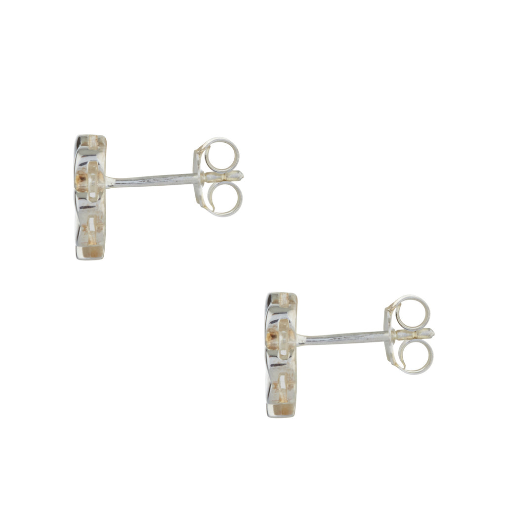 Shamrock Stud Earrings In Sterling Silver For Women