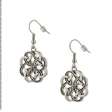 Celtic Knot Earrings, Rhodium Plated