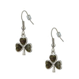 Shamrock Earrings For Women With Connemara Marble