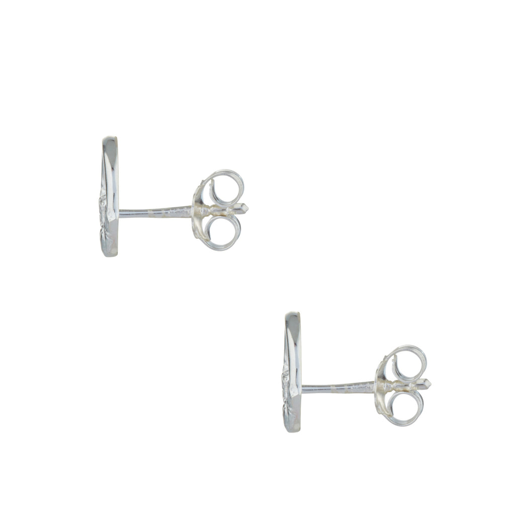 Claddagh Earrings For Women Silver Stud-Post Style