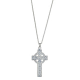 Celtic Cross Sterling Silver Pendant with 20" Silver Chain
