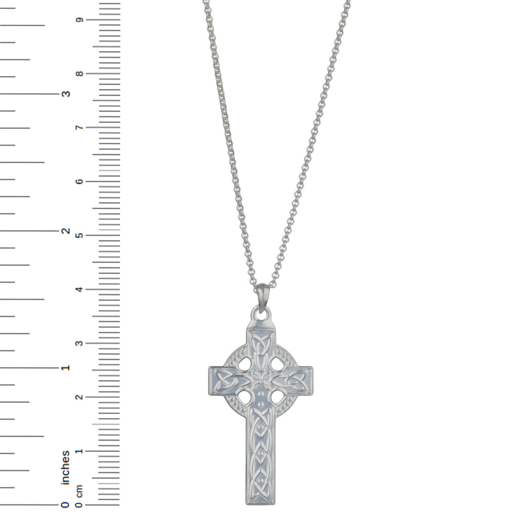 Celtic Cross Sterling Silver Pendant with 20" Silver Chain