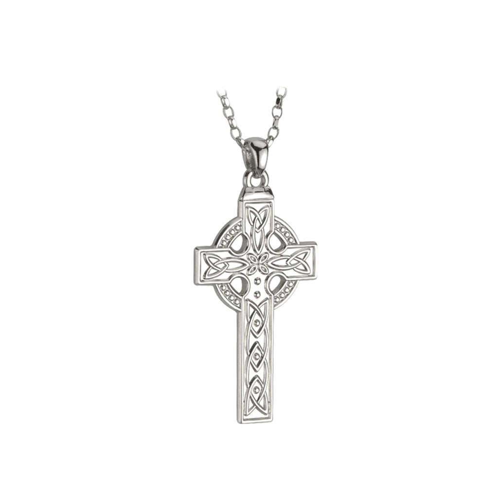 Celtic Cross Sterling Silver Pendant with 20" Silver Chain