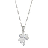 Shamrock Pendant in Sterling Silver with 18" Silver Chain