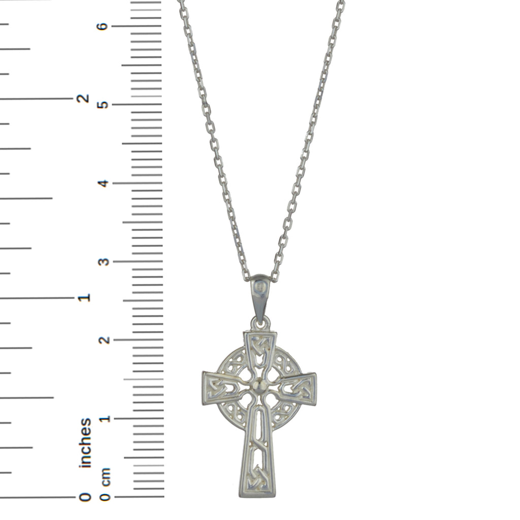 Celtic Cross Sterling Silver Pendant with 18" Silver Chain