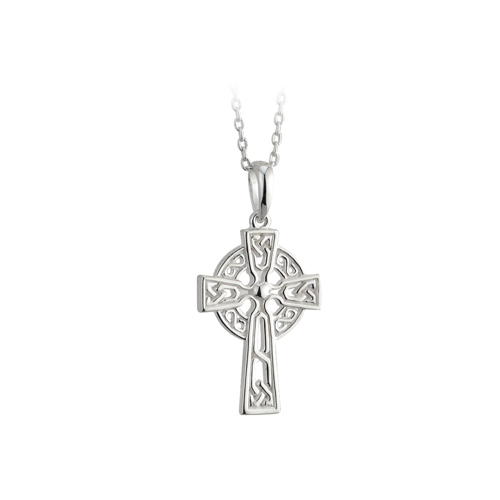 Celtic Cross Sterling Silver Pendant with 18" Silver Chain