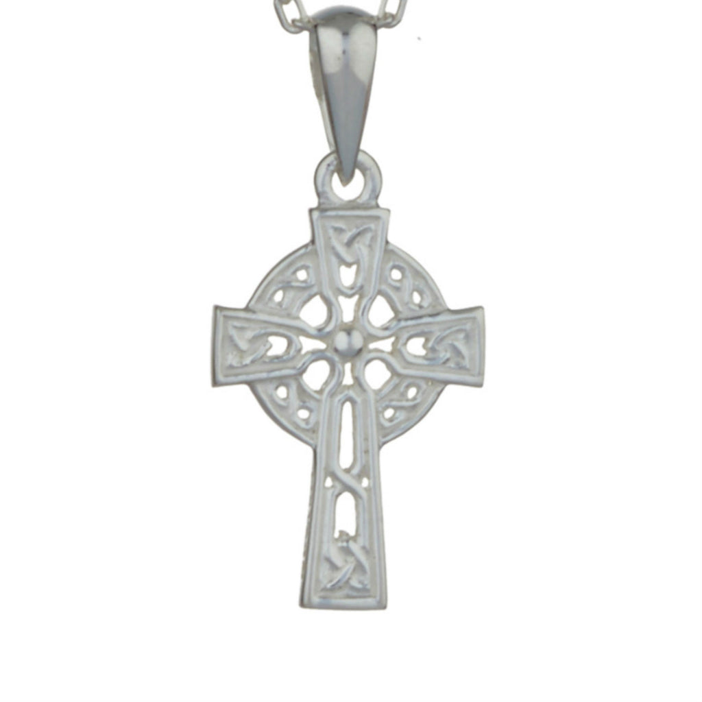 Celtic Cross Sterling Silver Pendant with 18" Silver Chain