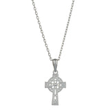 Celtic Cross Sterling Silver Pendant with 18" Silver Chain