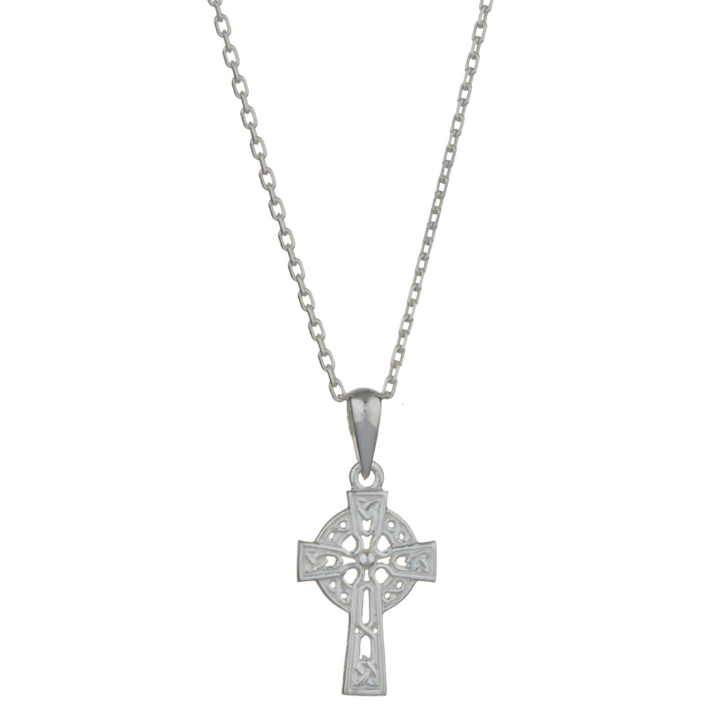 Celtic Cross Sterling Silver Pendant with 18" Silver Chain