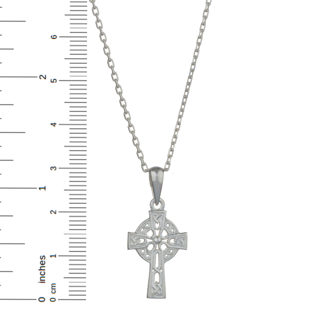 Celtic Cross Sterling Silver Pendant with 18" Silver Chain