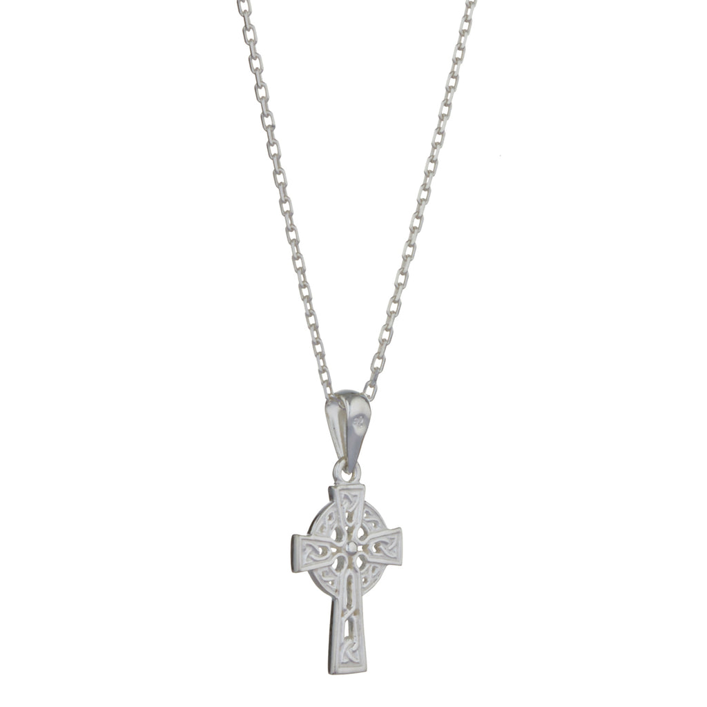 Celtic Cross Sterling Silver Pendant with 18" Silver Chain