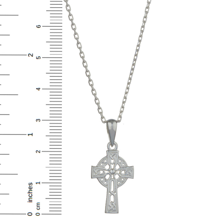 Celtic Cross Sterling Silver Pendant with 18" Silver Chain