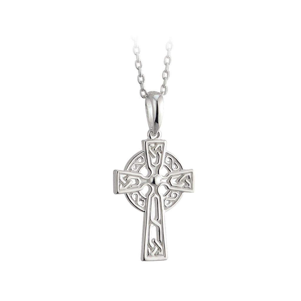 Celtic Cross Sterling Silver Pendant with 18" Silver Chain